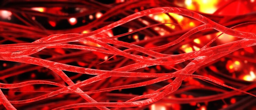 blood vessels, veins and arteries, circulatory system, 3d rendering