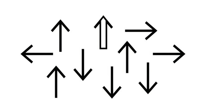 Multiple Arrows Pointing in Different Directions.