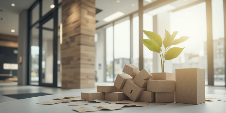Geometric shapes subtly shifting in an open space, symbolizing flexibility and adaptability in the fast-paced business environment.
