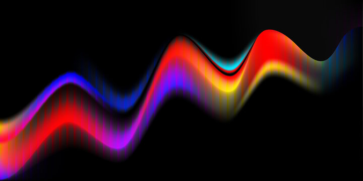 Diagonal Neon Color Waves Futuristic Background