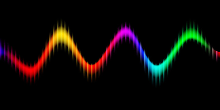 Prismatic Frequency Waves Futuristic Spectrum Background