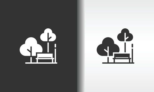 Park Vector, Icon Or Logo Sign Isolated Symbol Illustration
