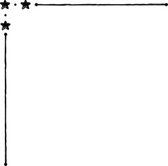 Obraz premium Line with Star Border