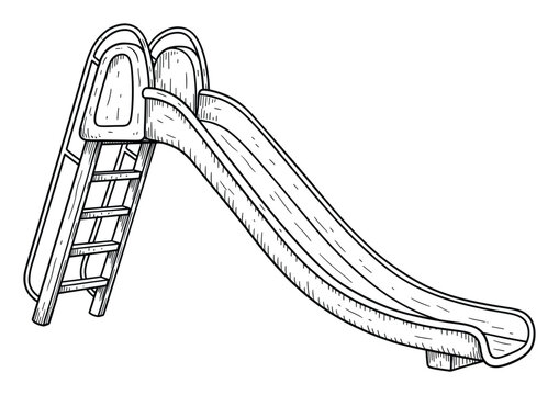 Classic playground slide for childrens activities and outdoor play fun projects