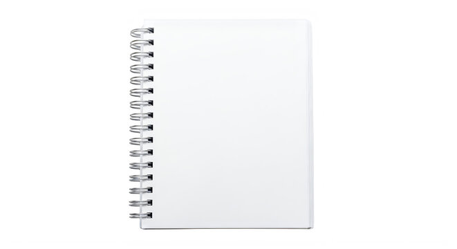 White notebook with numbered lines and margin