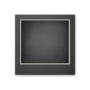 Square frame with grainy texture and subtle border isolated on transparent background
