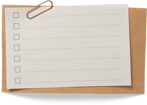 Checklist Paper With Rose Gold Clip