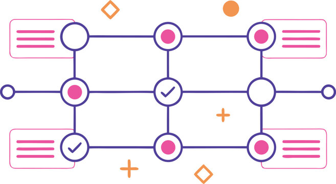 Linear project milestone tracker with checkpoints and progress indicators