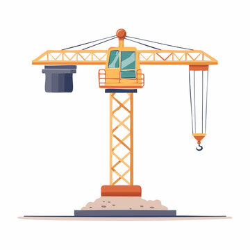 Cartoon Tower Crane Illustration