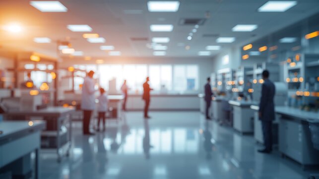 Generative AI Modern Laboratory with Scientists Conducting