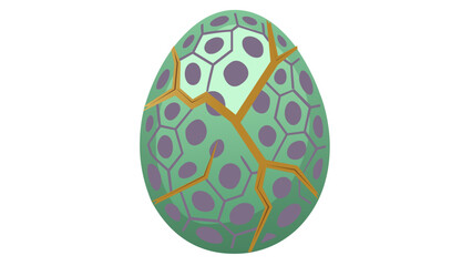 Obraz premium Creative colorful speckled dragon egg vector icon. This fantasy lore illustration is ideal for roleplaying games, mythical character design, and minimalist graphic resources for web or print media.