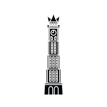 Jam Gadang Clock Tower Bukittinggi West Sumatra Line Art Illustration
