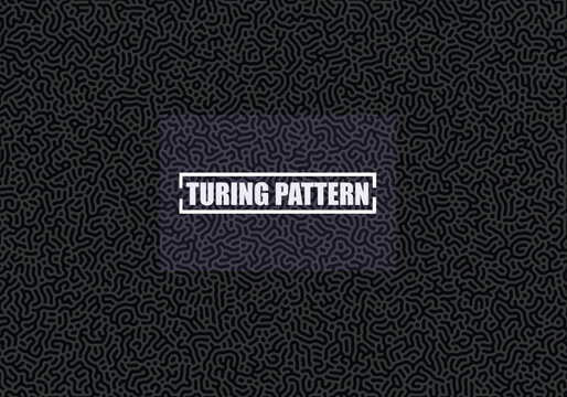 Turing pattern abstract background with dark organic shapes