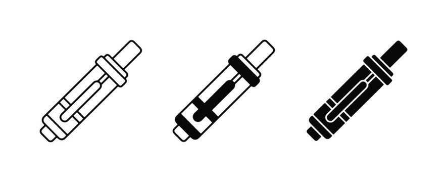 Vape Pen Icons, E-cigarette Vector Graphics, Electronic Cigarette Symbols