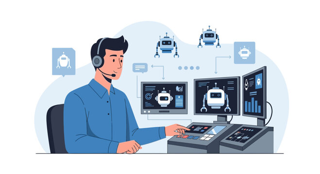 AI chatbot development and management with human operator