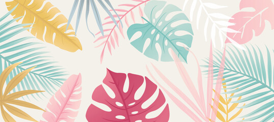 Tropical Summer Design Background.Vector stock  illustration © Ekler