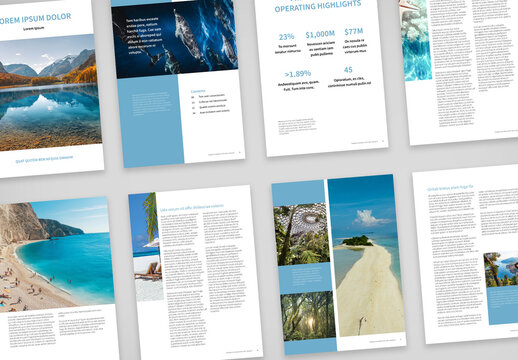 Modern Sustainability Report Presentation Template