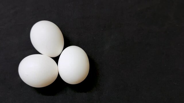 farm fresh eggs arranged on dark background healthy protein food