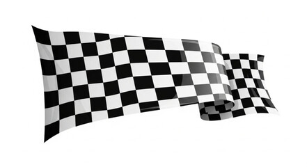 Racing Checkered Flags Waving. © Men