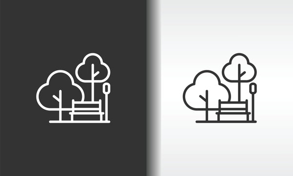 Park Vector, Icon Or Logo Sign Isolated Symbol Illustration