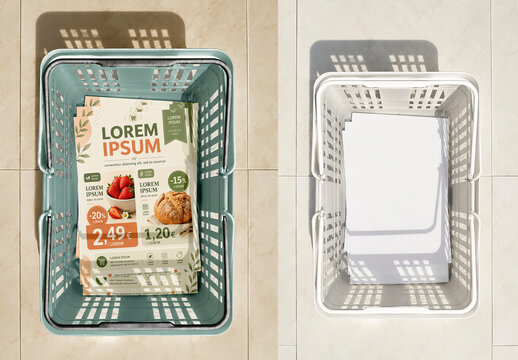 Shopping Basket Flyer Mockup