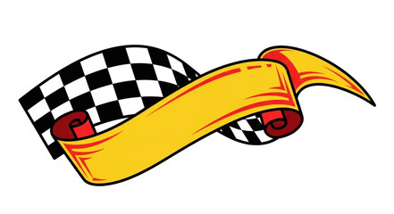 Racing Flag Banner Ribbon. © Men