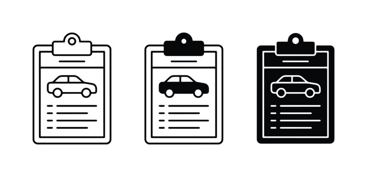 Car Inspection Report Icons, Vehicle Checklist, Automotive Service Forms