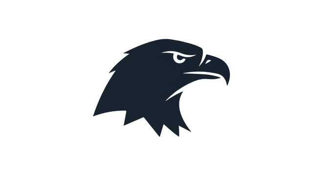 Black silhouette of an eagle head
