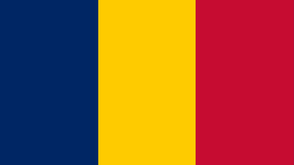 Obraz premium Chad Flag , Flag of Chad state symbol isolated on background national banner. Greeting card National Independence Day of the Republic of Chad . Illustration banner with realistic state flag.