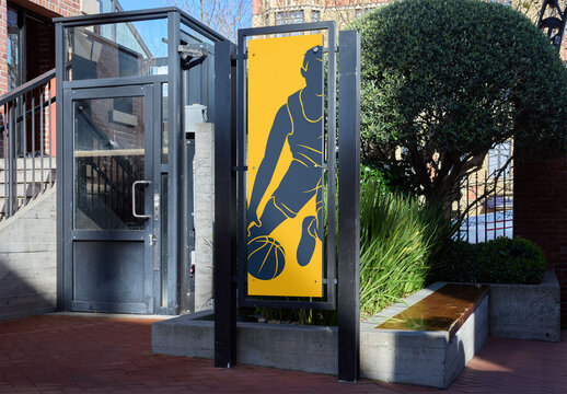 Advertising Panel in San Francisco. PSD template mockup.