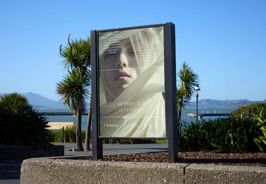 Urban Panel in San Francisco. PSD template mockup.