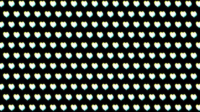Edgy **RGB Glitch Heart Pattern** Chromatic Aberration **Aesthetic Background** Loop 4K