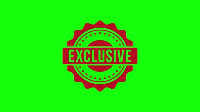 Exclusive stamp motion graphics collection with green screen background for video editing projects