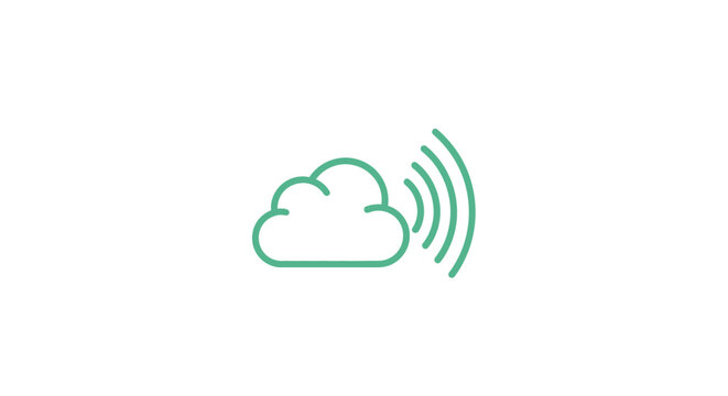 Cloud computing and data transfer icon.