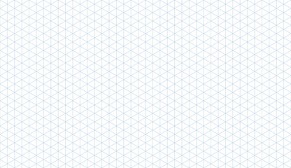 Seamless isometric triangular paper grid pattern. Design of triangle pattern paper with guide lines rulers for blueprints, architectural plans and technical graphics. Vector illustration © NazArt