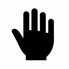 Obraz premium Handprint icon for identity, signature, or touch concept | Flat vector graphic symbolizing human connection and support