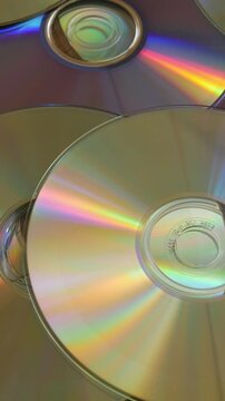 Reflective CD stack with colorful spectrum highlights