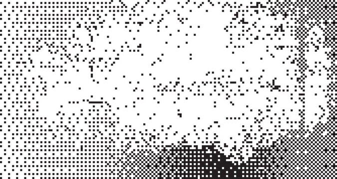 Bitmap Texture Design with Pixelated Noise Overlay, Vintage Digital Grain Background for Creative Artwork and Print Use.