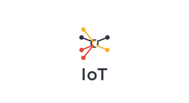 Internet of Things IoT network symbol.