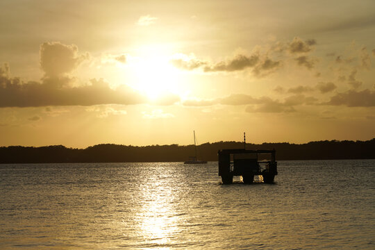 Sunset on Jacare Beach River, Cabedelo, Joao Pessoa, Brazil