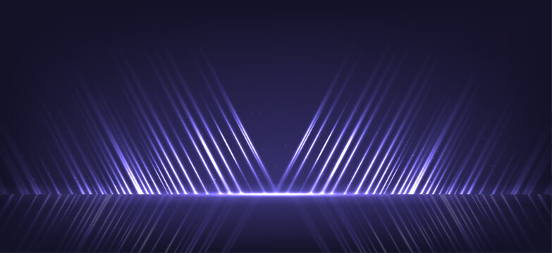 Luxury Stage Background &ndash; Glowing Light Beams Award Presentation Backdrop