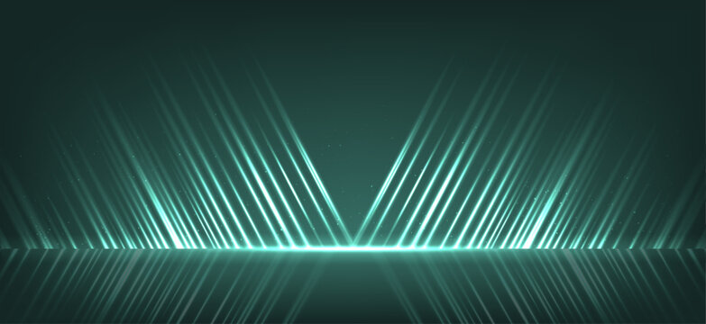 Luxury Stage Background &ndash; Glowing Light Beams Award Presentation Backdrop