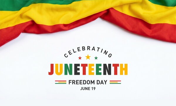 Festive Juneteenth Celebration Freedom Day Holiday Graphic Display