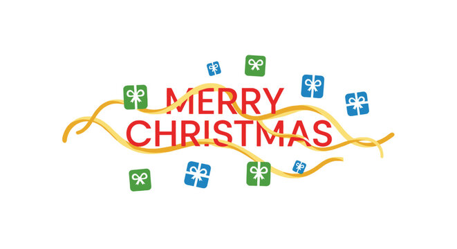 Merry Christmas holiday greeting card design.