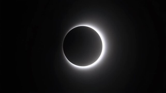 Solar Eclipse Totality Sequence Showing Moon Passing Over Sun