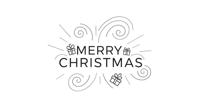 Merry Christmas greeting card design.