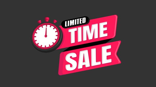 Limited Time Sale Banner Animation ( mov | background transparent )