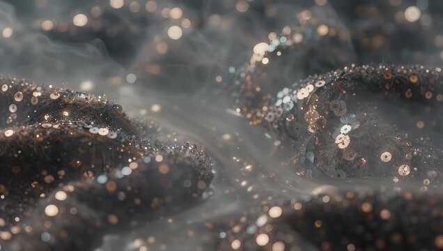 Shimmering Sequins Glimmering Under Soft Light