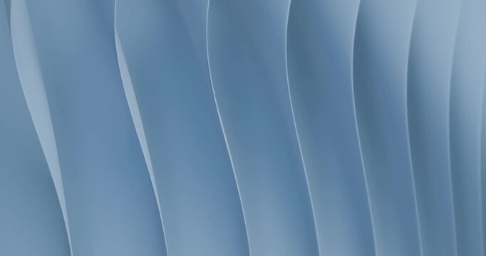 Soft blue abstract layered wave background looping 3d animation