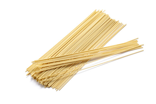 dried alkaline noodles isolated on white background